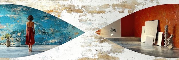 A side-by-side comparison of a painting by a famous artist and an AI-generated artwork in a similar style. The AI-generated piece is nearly indistinguishable from the original.
